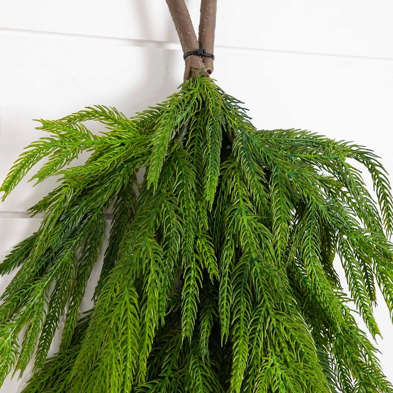 3ft. Artificial Real Touch Norfolk Island Pine Teardrop with Natural Look