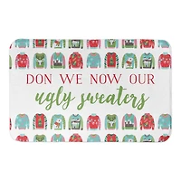 Designs Direct Don Our Ugly Sweaters Bath Mat, 34" x 21"
