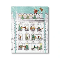 Stupell Industries Santa Claus Gifts City Rooftop Canvas Wall Art