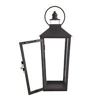 15.7" Black Metal Lantern by Ashland®