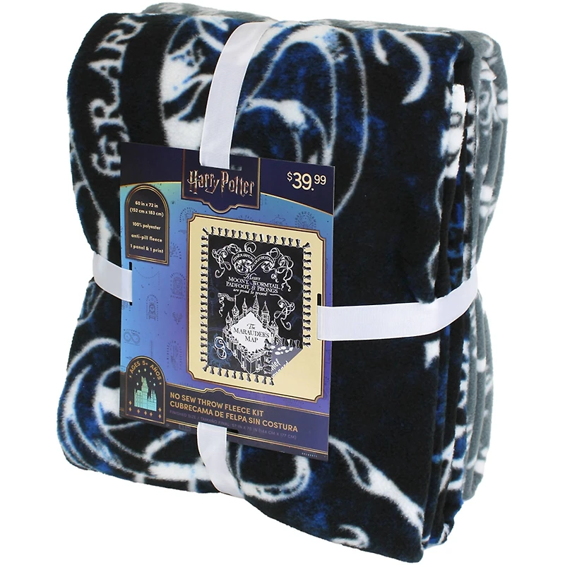 Harry Potter™ 57" x 70" Marauder's Map™ No Sew Fleece Throw Kit