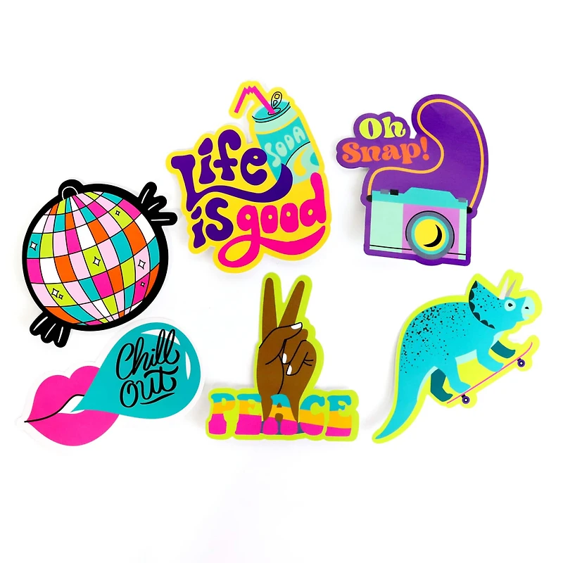 Groovy Dino Vinyl Die Cut Stickers by Recollections™