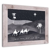 Designs Direct 20" x 16" Wise Men Seek Him Western White Framed Print