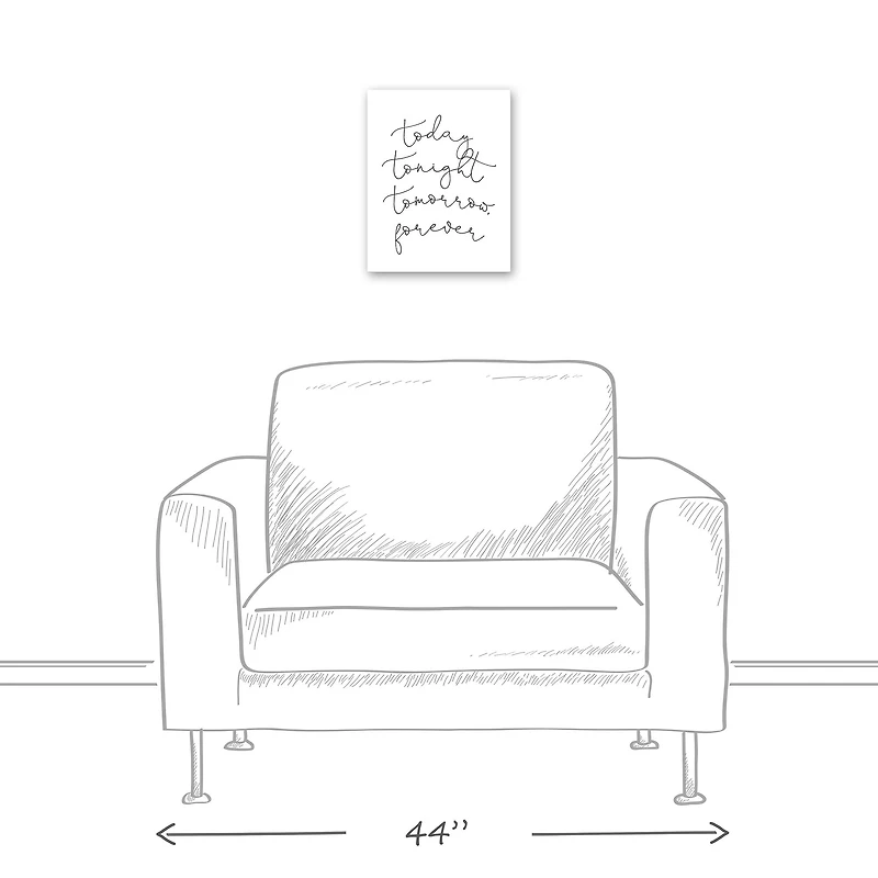 Today Tonight Tomorrow Forever Canvas Wall Art