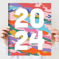2024 Super Cali Camo Large Monthly Planner