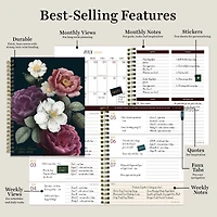 TF Publishing 2024 - 2025 Peony & Petals Medium Spiral Planner
