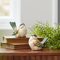 3" Terra Cotta Bird Figurines Set