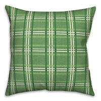 St. Patrick's Day Plaid Throw Pillow