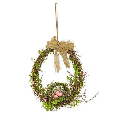 11" Bird’s Nest Twig Wall Décor
