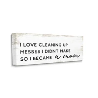 Stupell Industries Funny Became A Mom Phrase Charming Family Design Canvas Wall Art