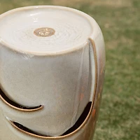 Glitzhome® 21" Sand Beige LED Ceramic Fountain