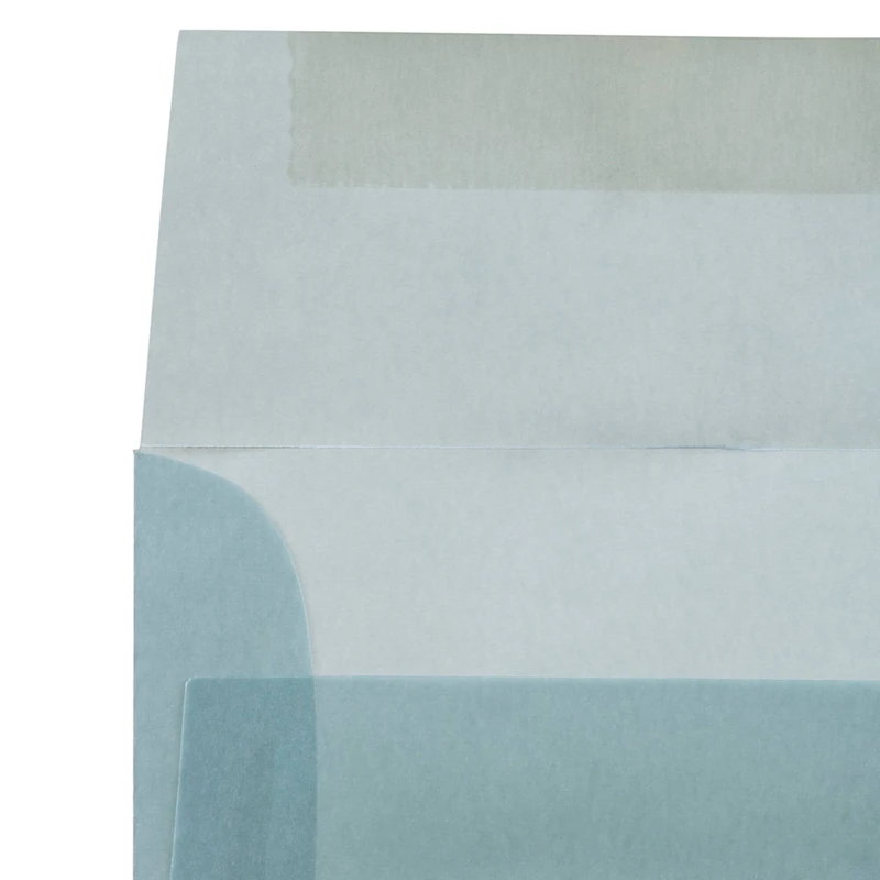 JAM Paper A1 Ocean Blue Translucent Vellum Invitation Envelopes 25ct.