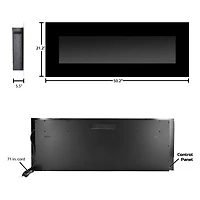 Hastings Home 50" Black LED Electric Fireplace