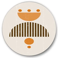 Designart - Abstract Minimal Sun and Moon In Earth Tones II