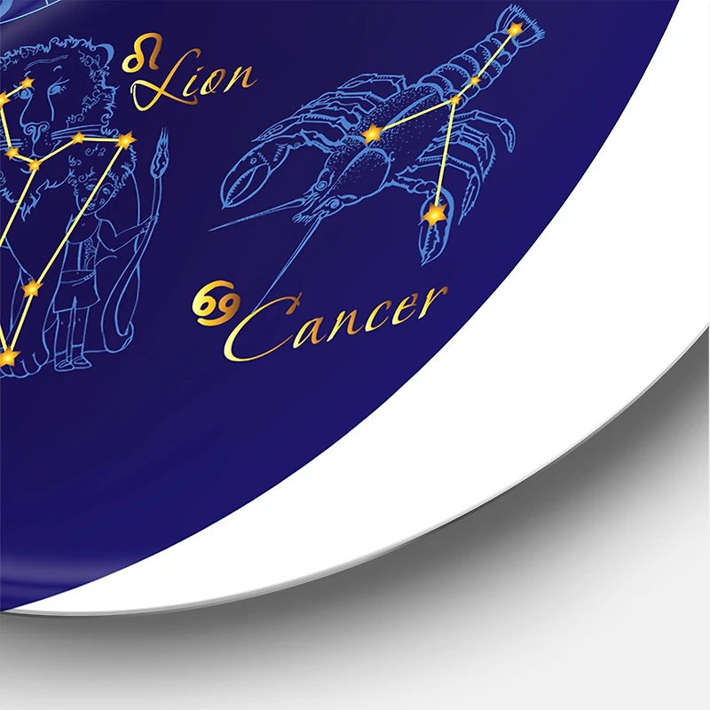 Designart - Zodiac With Constellations and Zodiac Signs