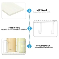 NEX™ White Wall-Mounted T-Leg and Y-Leg Ironing Board Holder