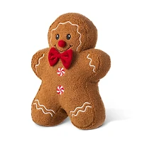 Glitzhome® 15"H Christmas Gingerbread Man Shaped Pillow