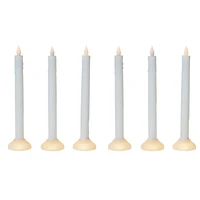 Hello Honey 10" Evening LED Taper Candles with Holder, 6ct.