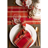 DII® 108" Autumn Spice Plaid Table Runner