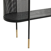 Black Contemporary Metal Console Table, 32" x 47"
