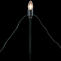 Mighty Light Clear C9 Christmas Pathway Marker Set, Green Wire