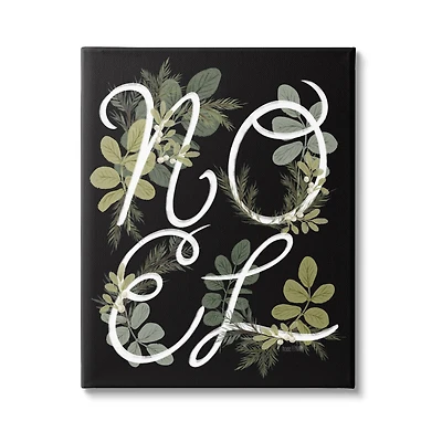 Stupell Industries Noel Intertwined Botanical Leaves Canvas Wall Art