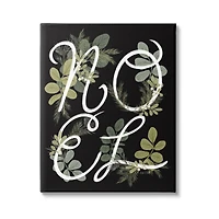 Stupell Industries Noel Intertwined Botanical Leaves Canvas Wall Art