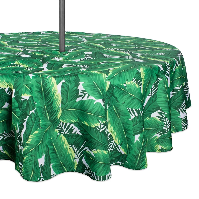 DII® 60" Round Banana Leaf Outdoor Tablecloth with Zipper