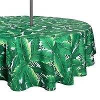 DII® 60" Round Banana Leaf Outdoor Tablecloth with Zipper