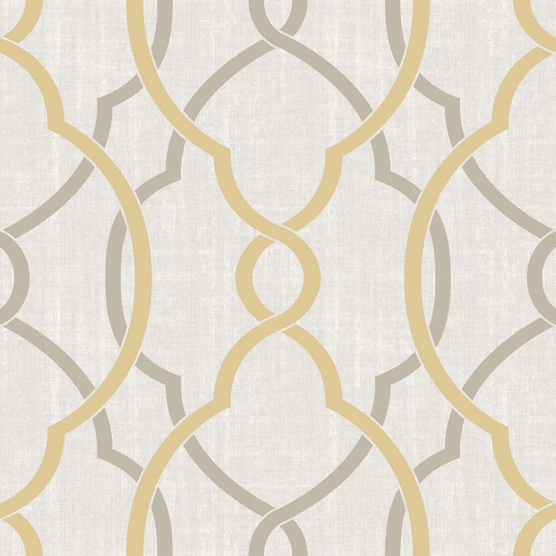 NuWallpaper Sausalito Taupe & Yellow Peel & Stick Wallpaper