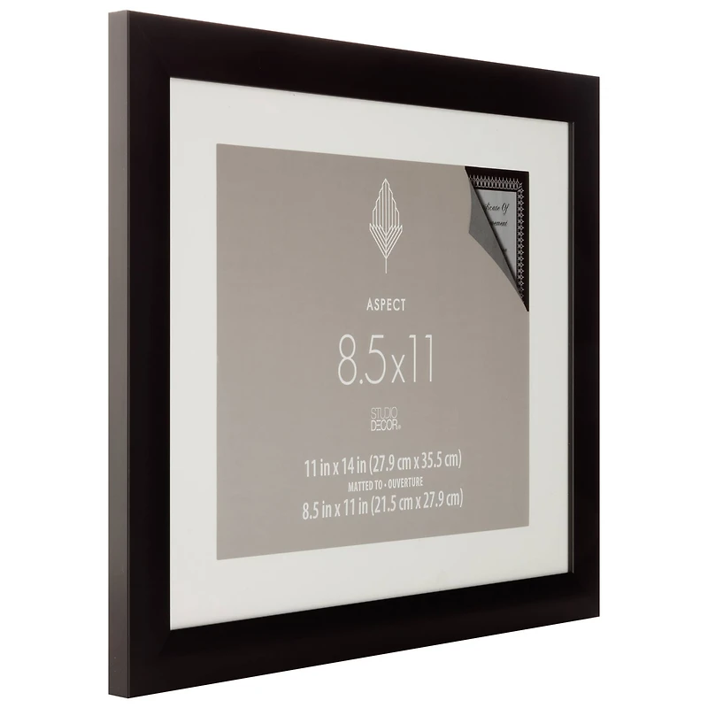 Aspect Black Frame with Mat by Studio Décor®