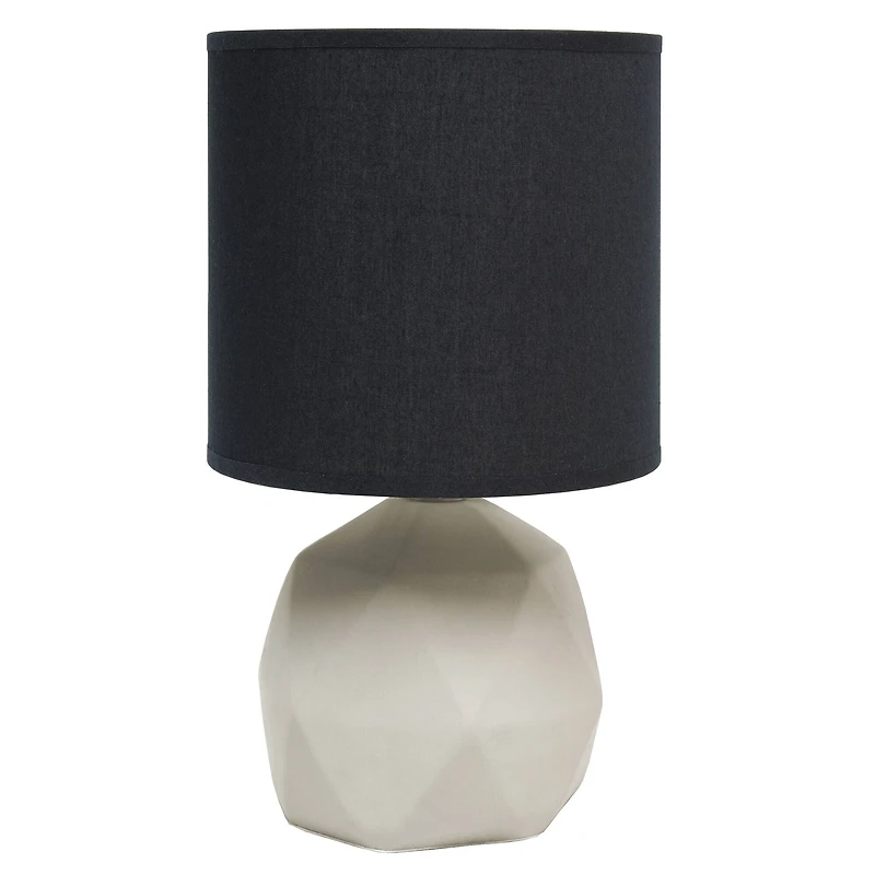 Simple Designs 10.6" Geometric Concrete Lamp