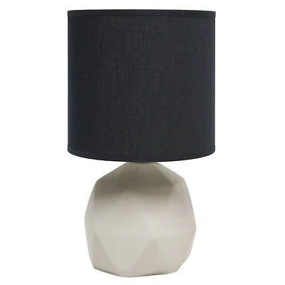 Simple Designs 10.6" Geometric Concrete Lamp