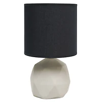 Simple Designs 10.6" Geometric Concrete Lamp