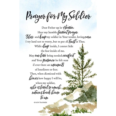 Woodland Grace Series Prayer For My Soldier Wood Plaque With Easel