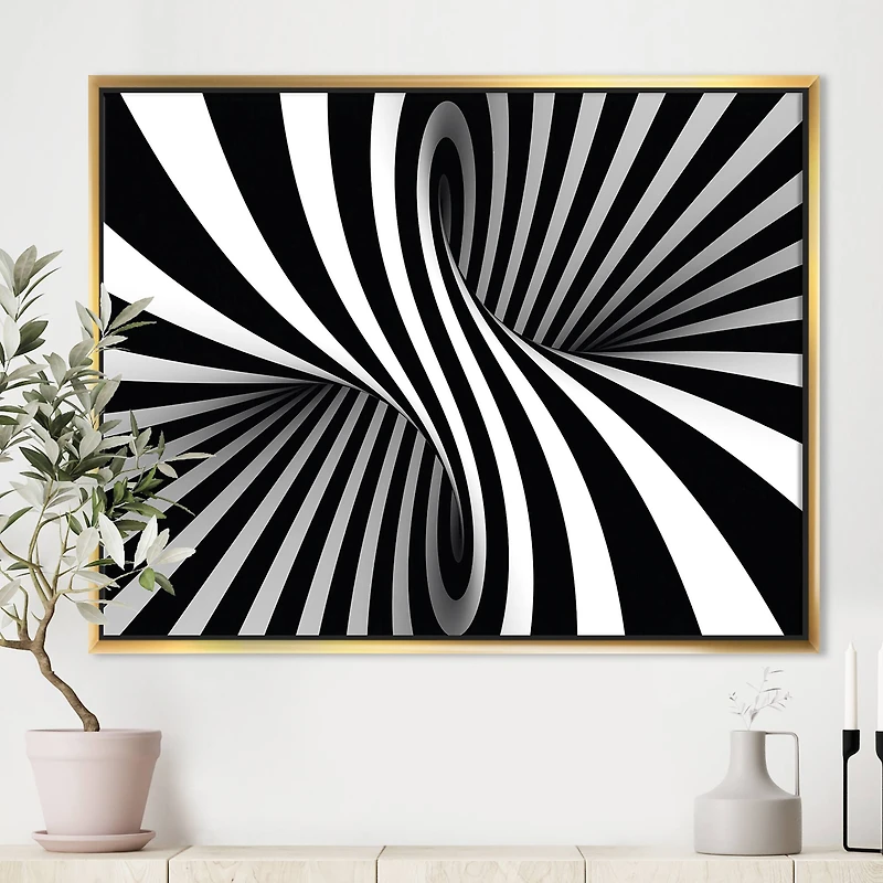 Designart - Black and White Spiral