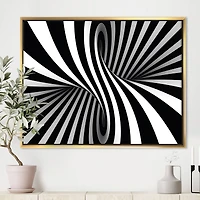 Designart - Black and White Spiral