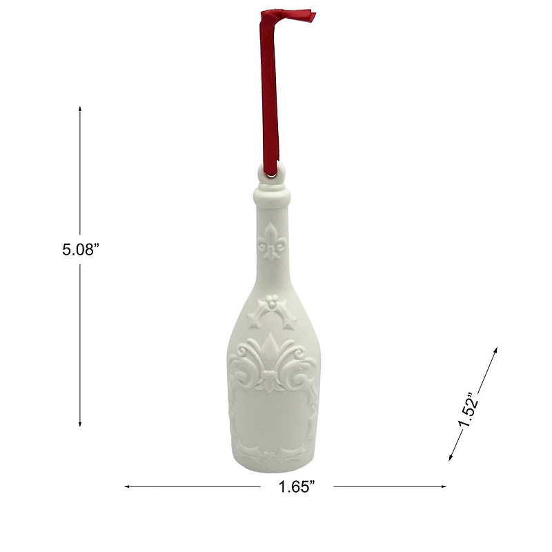 5" DIY Ceramic 3D Champagne Bottle Ornament by Make Market®
