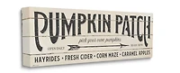 Stupell Industries Pumpkin Patch Fall Autumn Seasonal Word Design Canvas Wall Art