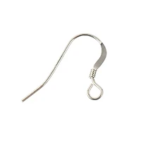 12mm Sterling Silver Fish Hook Ear Wires, 2ct. by Bead Landing™