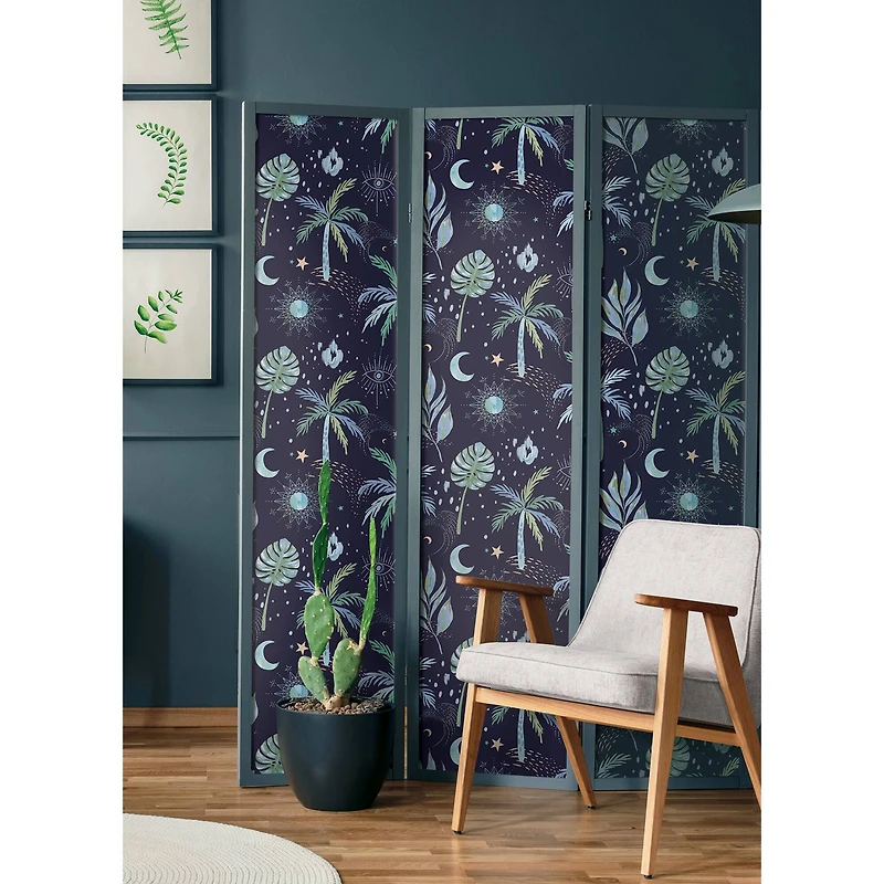 RoomMates Blue Nuit Tropicale Peel & Stick Wallpaper