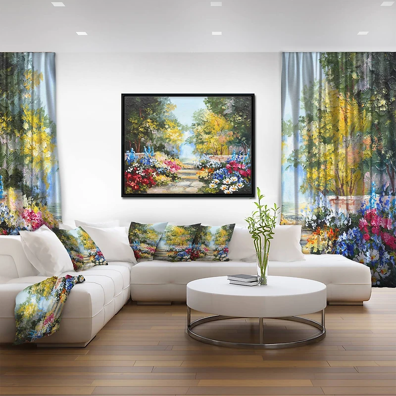 Designart - Summer Forest with Flowers
