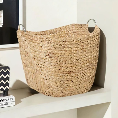 Large Brown Seagrass Contemporary Storage Basket