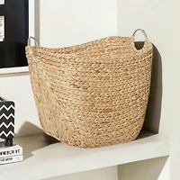 Large Brown Seagrass Contemporary Storage Basket