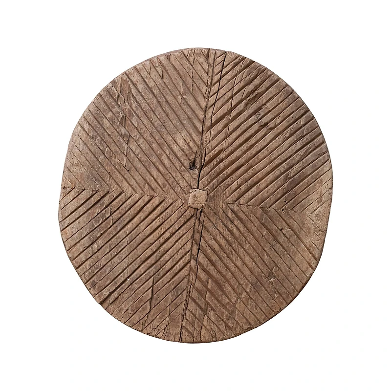 Hello Honey® 18" Natural Distressed Found Reclaimed Wood Stool