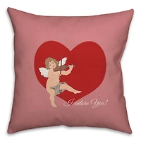 Cupid Heart 18" x 18" Throw Pillow