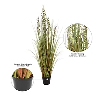 Artificial Potted Green & Brown Grass