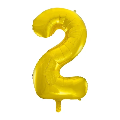 Gold Foil Number Balloon by Celebrate It