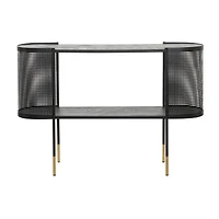 Black Contemporary Metal Console Table, 32" x 47"