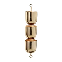 The Novogratz 25" Gold Metal Contemporary Wall Planter